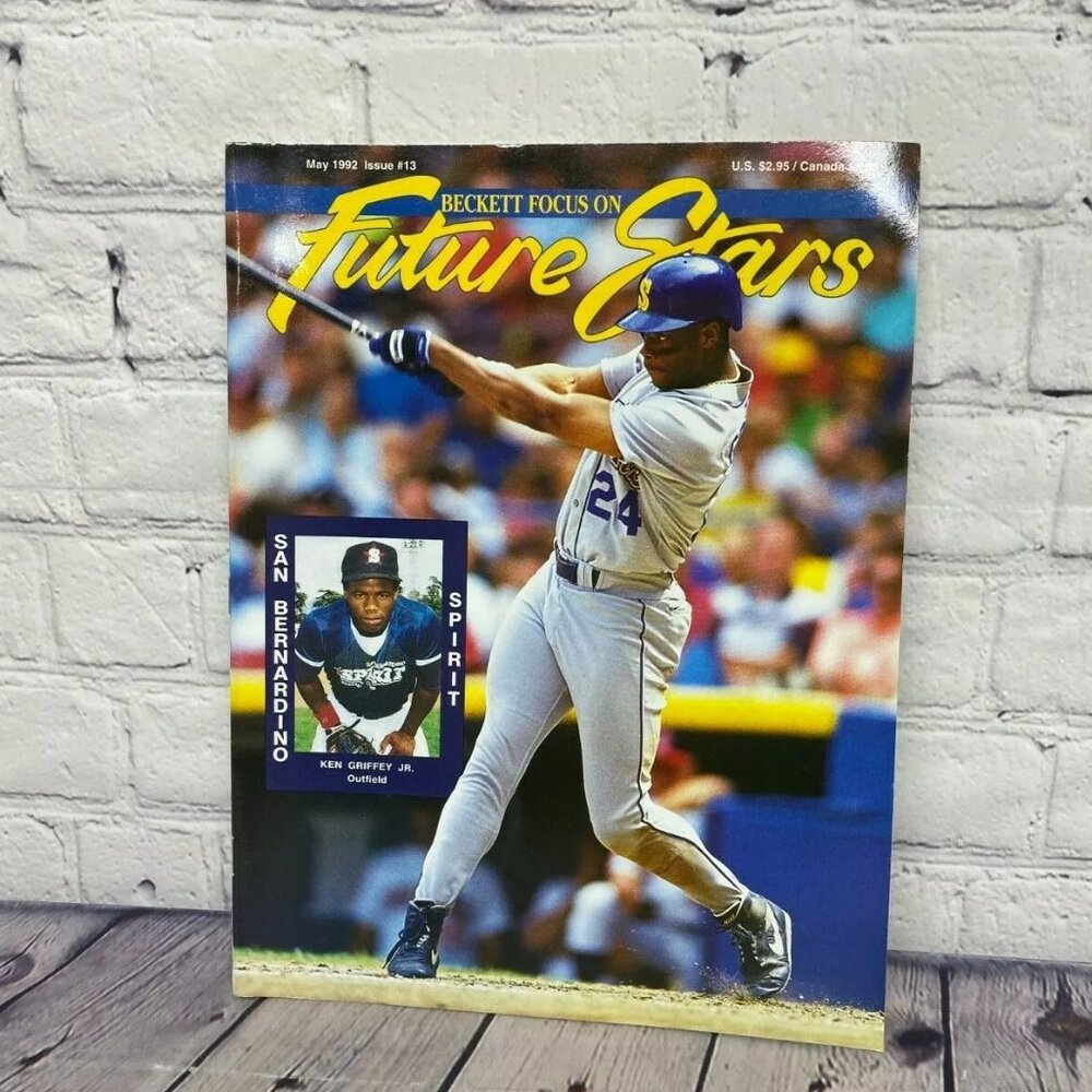Vintage Beckett Magazine Focus on Future Stars Ken Griffey Jr May 1992 Issue #13